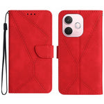Custodia per telefono in pelle goffrata con cuciture, For OPPO A5 Pro 5G Global, For OPPO Reno13 Pro Global, For OPPO Reno13 Global, For OPPO Reno13 F 4G / 5G