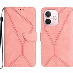 Custodia per telefono in pelle goffrata con cuciture, For OPPO A5 Pro 5G Global, For OPPO Reno13 Pro Global, For OPPO Reno13 Global, For OPPO Reno13 F 4G / 5G