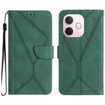 Custodia per telefono in pelle goffrata con cuciture, For OPPO A5 Pro 5G Global, For OPPO Reno13 Pro Global, For OPPO Reno13 Global, For OPPO Reno13 F 4G / 5G