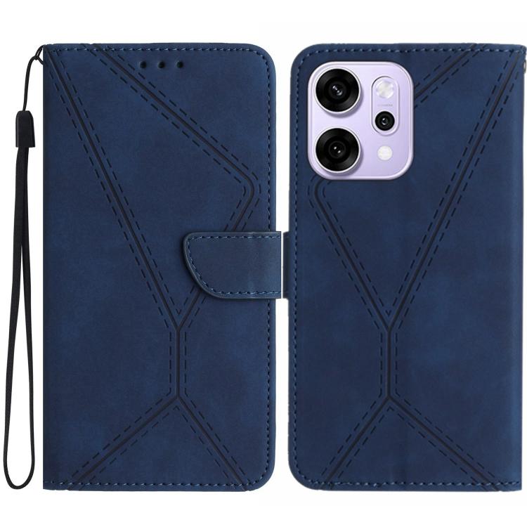 Custodia per telefono in pelle goffrata con cuciture, For OPPO A5x 4G Global / 5G Global, For OPPO A5 5G Global, For OPPO Reno14 Pro 5G Global, For OPPO Reno14 5G Global
