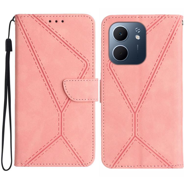 Custodia per telefono in pelle goffrata con cuciture, For OPPO A5x 4G Global / 5G Global, For OPPO A5 5G Global, For OPPO Reno14 Pro 5G Global, For OPPO Reno14 5G Global