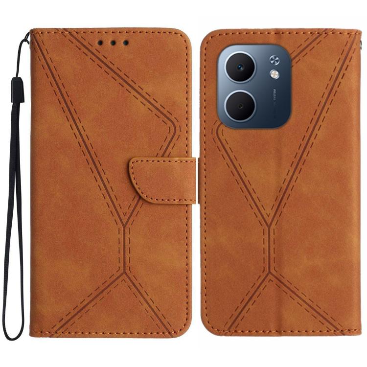 Custodia per telefono in pelle goffrata con cuciture, For OPPO A5x 4G Global / 5G Global, For OPPO A5 5G Global, For OPPO Reno14 Pro 5G Global, For OPPO Reno14 5G Global