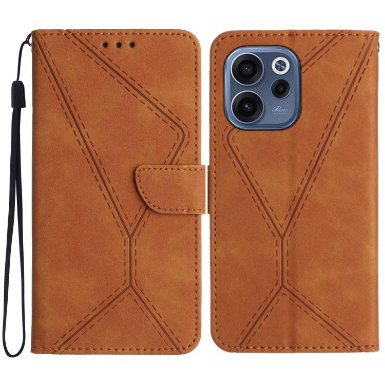 Custodia per telefono in pelle goffrata con cuciture, For OPPO Reno16 F / Reno16 FS 5G, For OPPO Reno16 / Reno16 Pro 5G Global, For OPPO A6 5G Global / A6x 5G, For OPPO Reno15 F 5G Global