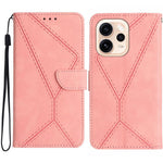 Custodia per telefono in pelle goffrata con cuciture, For OPPO Reno15 Pro Max 5G Global, For OPPO Reno15 Pro 5G Global, For OPPO Reno15 5G Global, For OPPO A6 Pro 4G / 5G Global