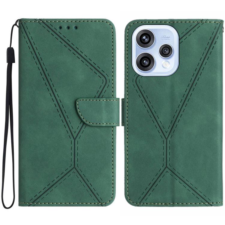 Custodia per telefono in pelle goffrata con cuciture, For OPPO Reno15 Pro Max 5G Global, For OPPO Reno15 Pro 5G Global, For OPPO Reno15 5G Global, For OPPO A6 Pro 4G / 5G Global