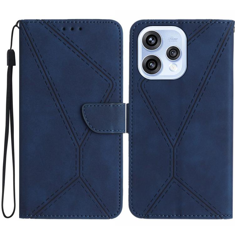 Custodia per telefono in pelle goffrata con cuciture, For OPPO Reno15 Pro Max 5G Global, For OPPO Reno15 Pro 5G Global, For OPPO Reno15 5G Global, For OPPO A6 Pro 4G / 5G Global