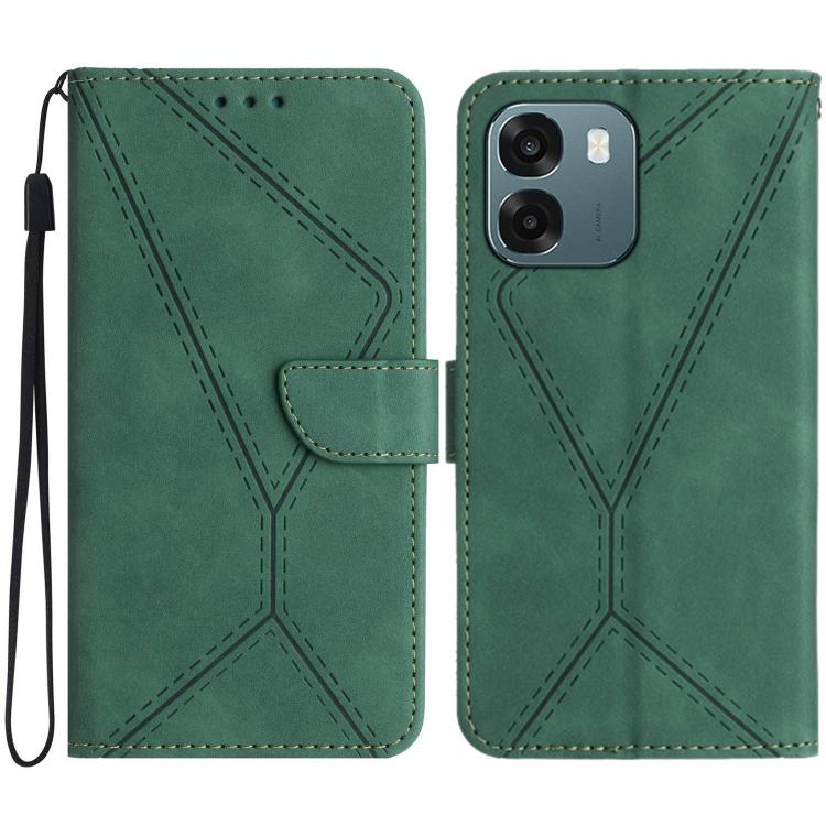 Custodia per telefono in pelle goffrata con cuciture, For OPPO Reno16 F / Reno16 FS 5G, For OPPO Reno16 / Reno16 Pro 5G Global, For OPPO A6 5G Global / A6x 5G, For OPPO Reno15 F 5G Global
