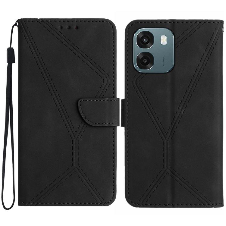 Custodia per telefono in pelle goffrata con cuciture, For OPPO Reno16 F / Reno16 FS 5G, For OPPO Reno16 / Reno16 Pro 5G Global, For OPPO A6 5G Global / A6x 5G, For OPPO Reno15 F 5G Global