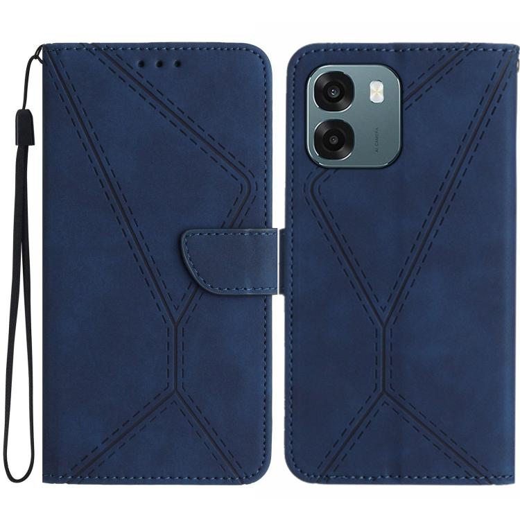 Custodia per telefono in pelle goffrata con cuciture, For OPPO Reno16 F / Reno16 FS 5G, For OPPO Reno16 / Reno16 Pro 5G Global, For OPPO A6 5G Global / A6x 5G, For OPPO Reno15 F 5G Global