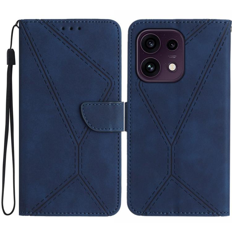 Custodia per telefono in pelle goffrata con cuciture, For OPPO Reno16 F / Reno16 FS 5G, For OPPO Reno16 / Reno16 Pro 5G Global, For OPPO A6 5G Global / A6x 5G, For OPPO Reno15 F 5G Global
