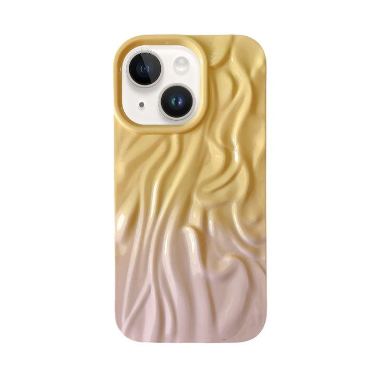 Custodia per cellulare in TPU con sensazione oleosa e sfumata di rughe, For iPhone 15, For iPhone 14, For iPhone 14 Pro, For iPhone 14 Pro Max