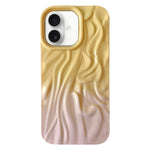 Custodia per cellulare in TPU con sensazione oleosa e sfumata di rughe, For iPhone 16 Plus, For iPhone 16, For iPhone 15 Pro Max, For iPhone 15 Pro, For iPhone 15 Plus