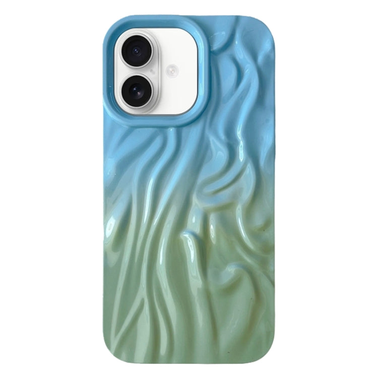 Custodia per cellulare in TPU con sensazione oleosa e sfumata di rughe, For iPhone 16 Plus, For iPhone 16, For iPhone 15 Pro Max, For iPhone 15 Pro, For iPhone 15 Plus