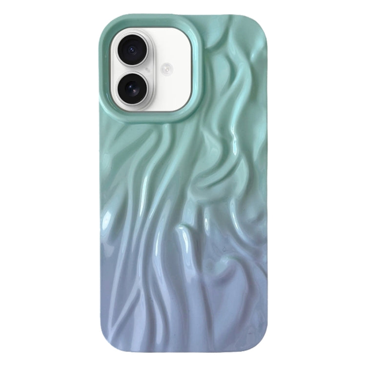 Custodia per cellulare in TPU con sensazione oleosa e sfumata di rughe, For iPhone 16 Plus, For iPhone 16, For iPhone 15 Pro Max, For iPhone 15 Pro, For iPhone 15 Plus