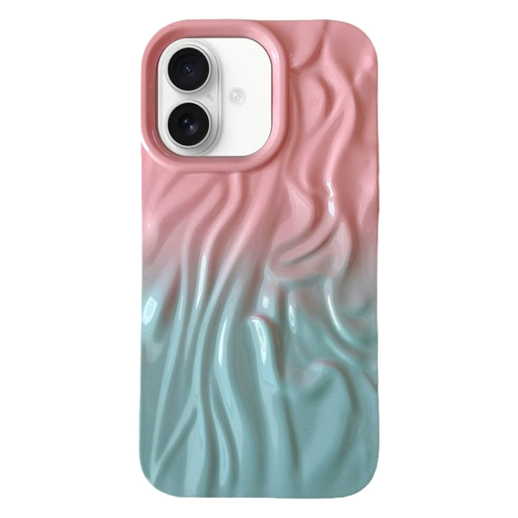 Custodia per cellulare in TPU con sensazione oleosa e sfumata di rughe, For iPhone 16 Plus, For iPhone 16, For iPhone 15 Pro Max, For iPhone 15 Pro, For iPhone 15 Plus