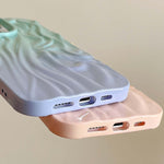 Custodia per cellulare in TPU con sensazione oleosa e sfumata di rughe, For iPhone 16 Plus, For iPhone 16, For iPhone 15 Pro Max, For iPhone 15 Pro, For iPhone 15 Plus