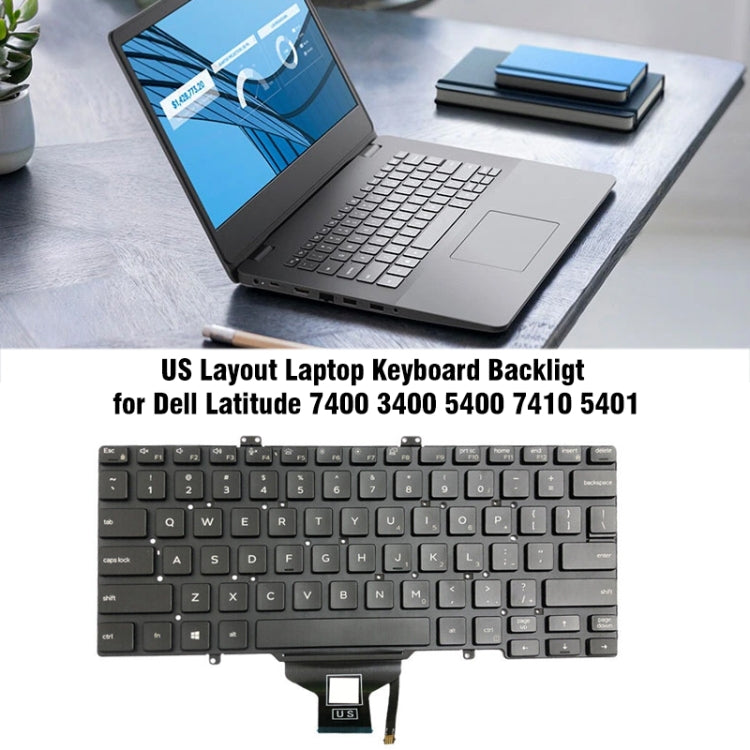 US Version Backlit Keyboard, For Dell Latitude 7400 / 3400, For Dell Vostro 5310 / 5320