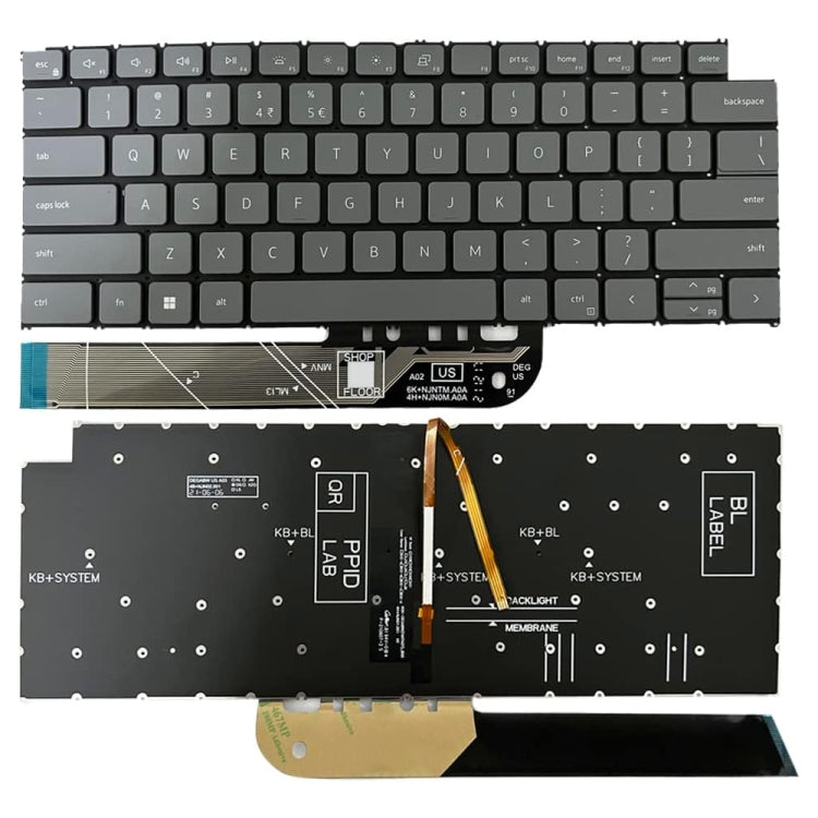 Tastiera retroilluminata versione USA, For Dell Latitude 7400 / 3400, For Dell Vostro 5310 / 5320