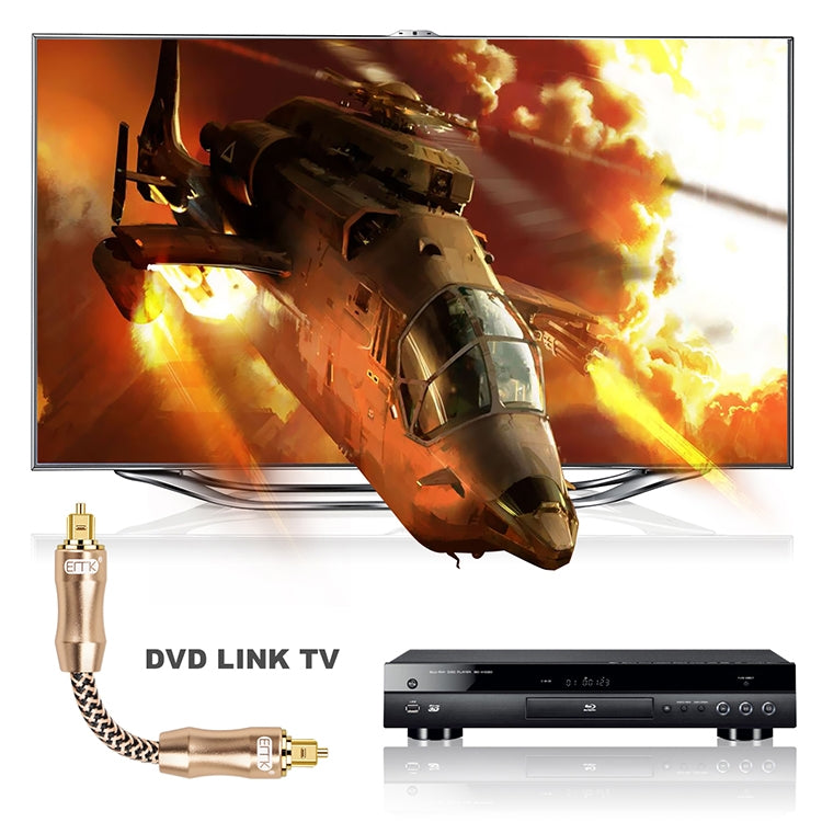 EMK Cavo di collegamento in fibra ottica audio digitale TV placcato oro, 0.5m, 1m, 1.5m, 2m, 3m, 5m, 8m, 10m, 15m, 20m, 25m, 30m
