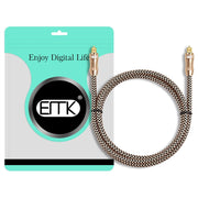 EMK Cavo di collegamento in fibra ottica audio digitale TV placcato oro, 0.5m, 1m, 1.5m, 2m, 3m, 5m, 8m, 10m, 15m, 20m, 25m, 30m