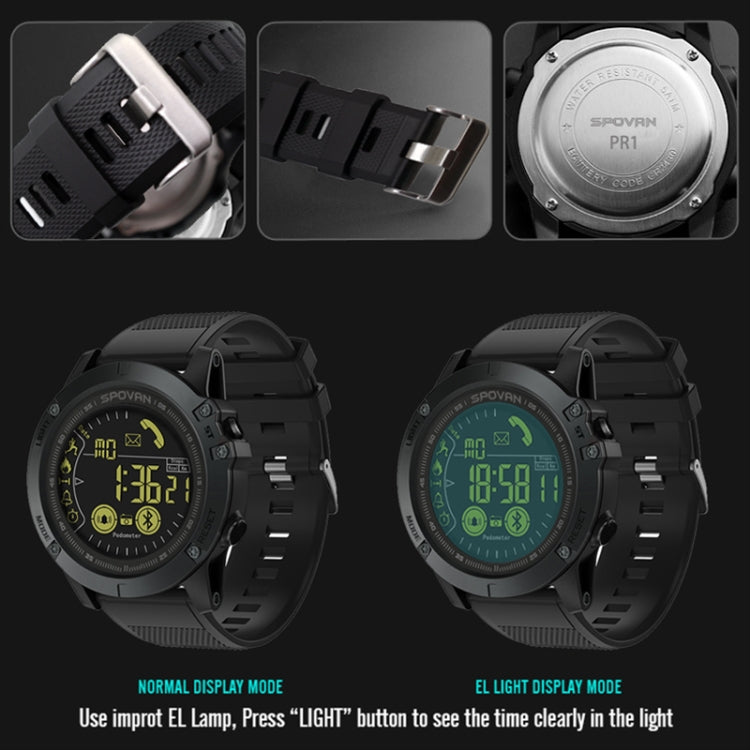 SPOVAN PR1 Orologio intelligente Bluetooth luminoso impermeabile per esterni