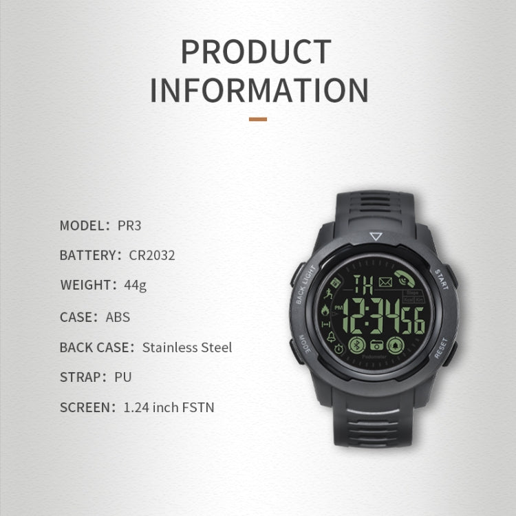 SPOVAN PR3 Orologio sportivo Bluetooth intelligente impermeabile per esterni