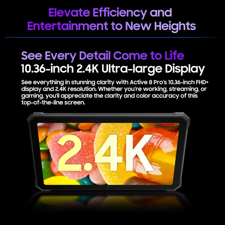 Tablet robusto Blackview Active 8 Pro 4G, 10,36 pollici 8 GB + 256 GB Android 13 MT6789 Supporto Octa Core Dual SIM, versione globale con Google Play, spina europea, Active 8 Pro