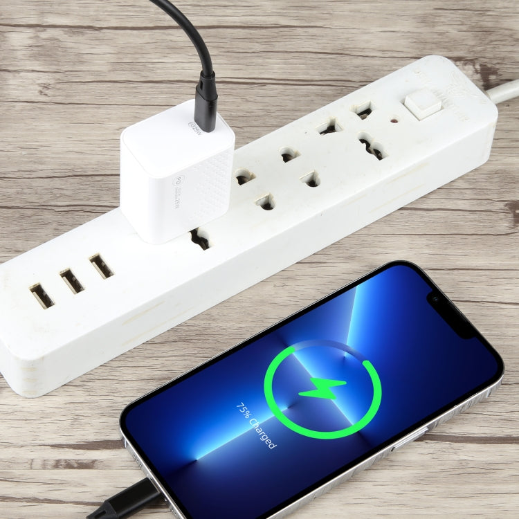 LZ-105PD Caricabatterie da viaggio con motivo a punti con porte USB-C / Type-C da 25 W, US Plug, EU Plug