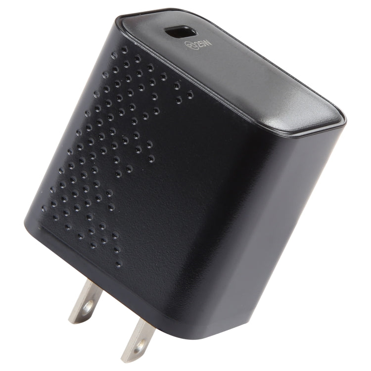 LZ-105PD Caricabatterie da viaggio con motivo a punti con porte USB-C / Type-C da 25 W, US Plug, EU Plug