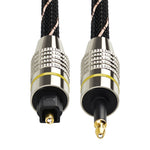 EMK Square Port to Round Port Set-top Box Cavo di collegamento in fibra ottica audio digitale, 1m, 1.5m, 2m, 3m, 5m, 10m