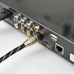 EMK Square Port to Round Port Set-top Box Cavo di collegamento in fibra ottica audio digitale, 1m, 1.5m, 2m, 3m, 5m, 10m
