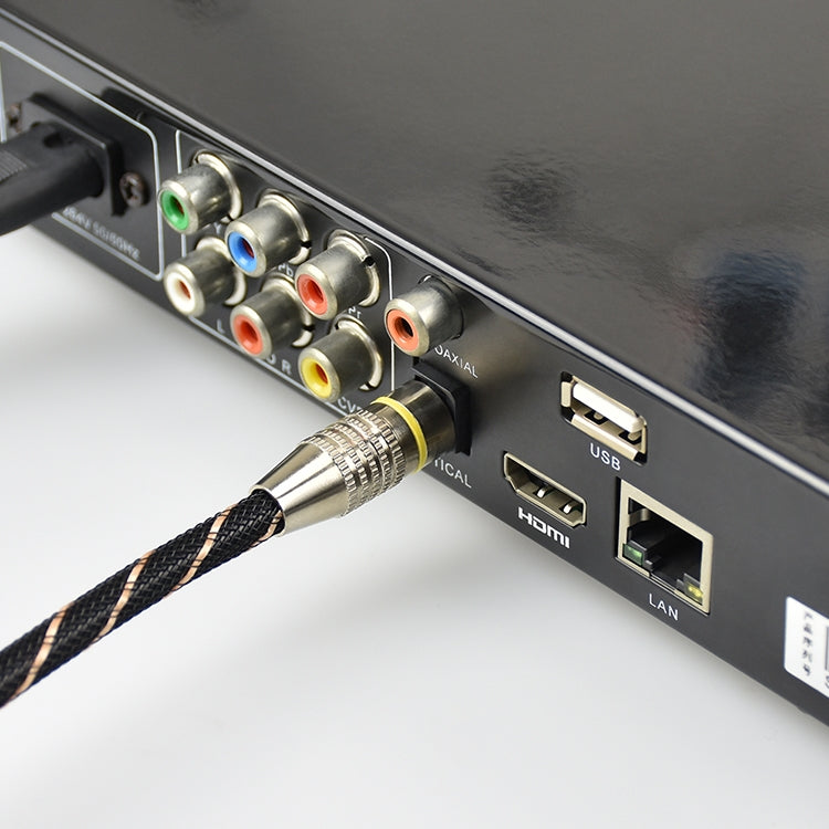 EMK Square Port to Round Port Set-top Box Cavo di collegamento in fibra ottica audio digitale, 1m, 1.5m, 2m, 3m, 5m, 10m