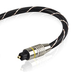 EMK Square Port to Round Port Set-top Box Cavo di collegamento in fibra ottica audio digitale, 1m, 1.5m, 2m, 3m, 5m, 10m