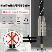 EMK Square Port to Round Port Set-top Box Cavo di collegamento in fibra ottica audio digitale, 1m, 1.5m, 2m, 3m, 5m, 10m