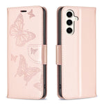 Custodia in pelle con farfalle per Samsung Galaxy S23 FE 5G