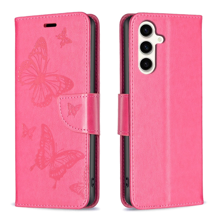Custodia in pelle con farfalle per Samsung Galaxy S23 FE 5G