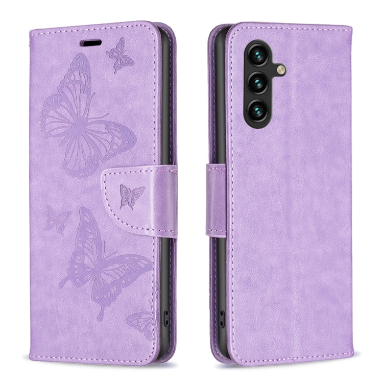 Custodia in pelle con farfalle per Samsung Galaxy A25 5G