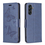 Custodia in pelle con farfalle per Samsung Galaxy A25 5G