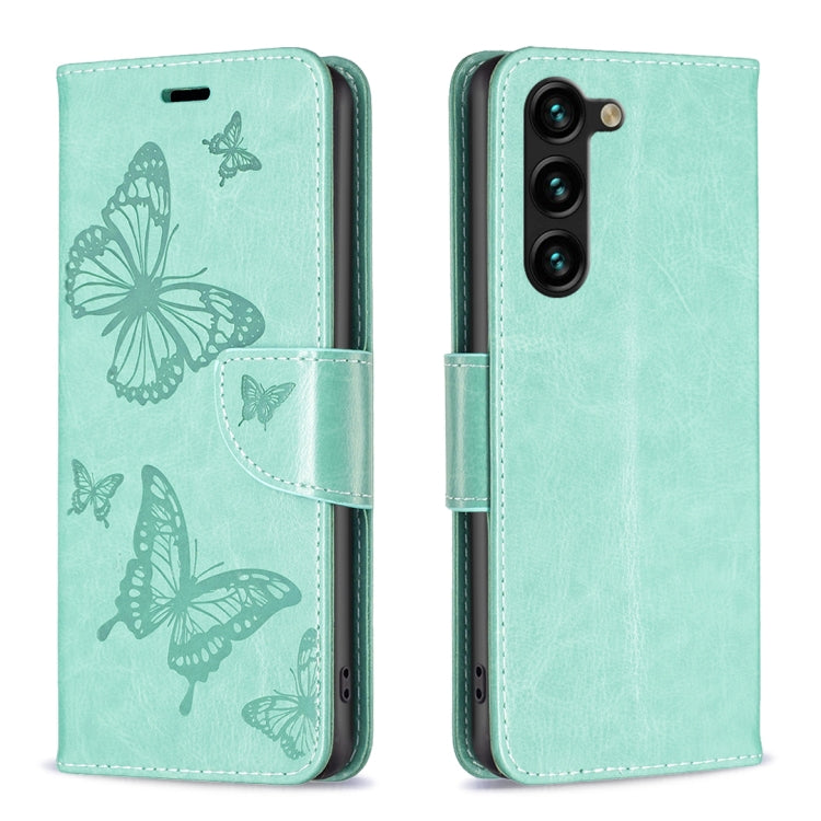 Custodia in pelle con farfalle per Samsung Galaxy S23 FE 5G