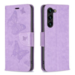 Custodia in pelle con farfalle per Samsung Galaxy S23 FE 5G