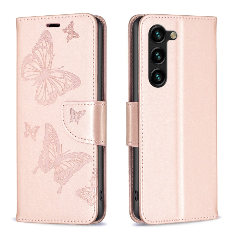 Custodia in pelle con farfalle per Samsung Galaxy S23 FE 5G