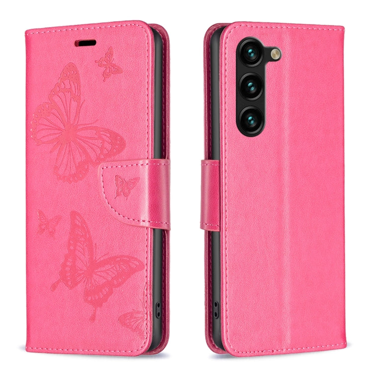 Custodia in pelle con farfalle per Samsung Galaxy S23 FE 5G