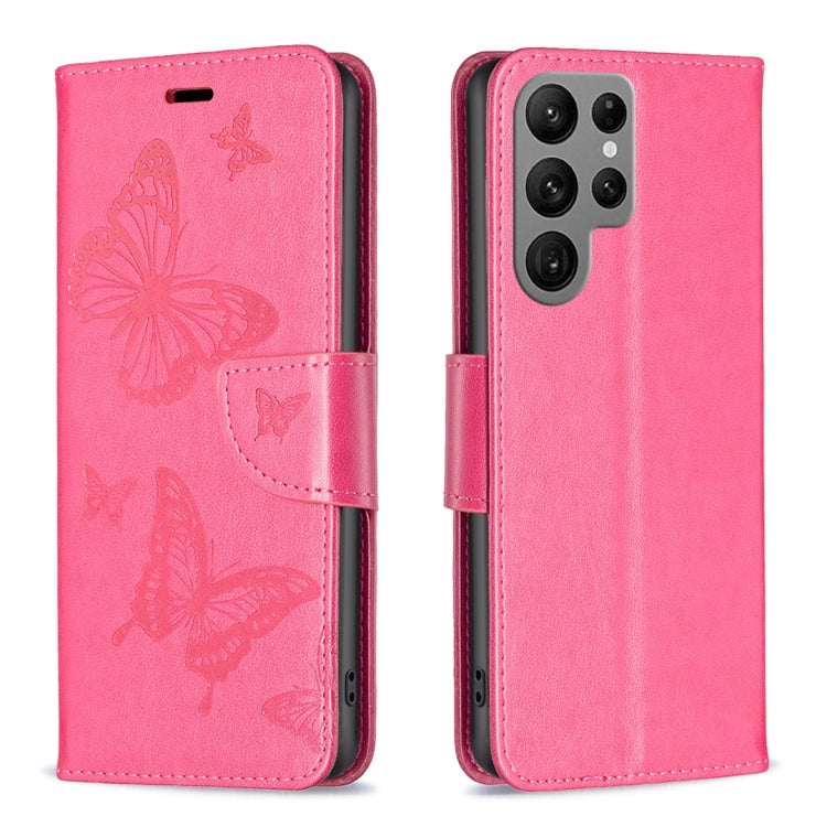 Custodia in pelle con farfalle per Samsung Galaxy A25 5G