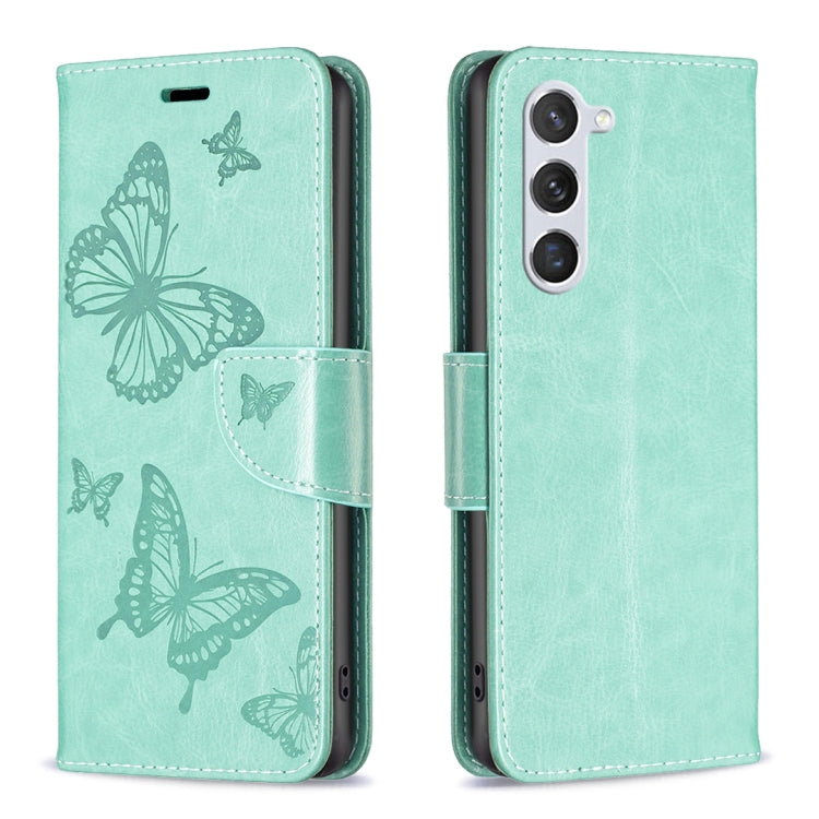 Custodia in pelle con farfalle per Samsung Galaxy S23 FE 5G