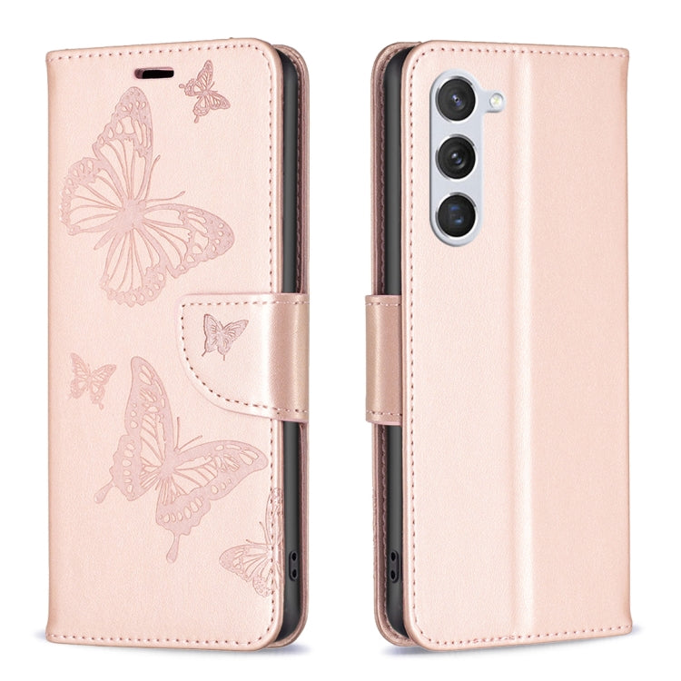 Custodia in pelle con farfalle per Samsung Galaxy S23 FE 5G