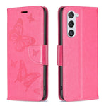 Custodia in pelle con farfalle per Samsung Galaxy S23 FE 5G