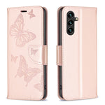 Custodia in pelle con farfalle per Samsung Galaxy A25 5G