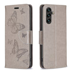 Custodia in pelle con farfalle per Samsung Galaxy S23 FE 5G