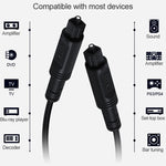 Cavo di collegamento in fibra ottica per altoparlante audio digitale EMK da porta quadrata a porta quadrata, 1m, 1.5m, 2m, 3m, 5m, 8m, 10m, 15m, 20m, 25m, 30m