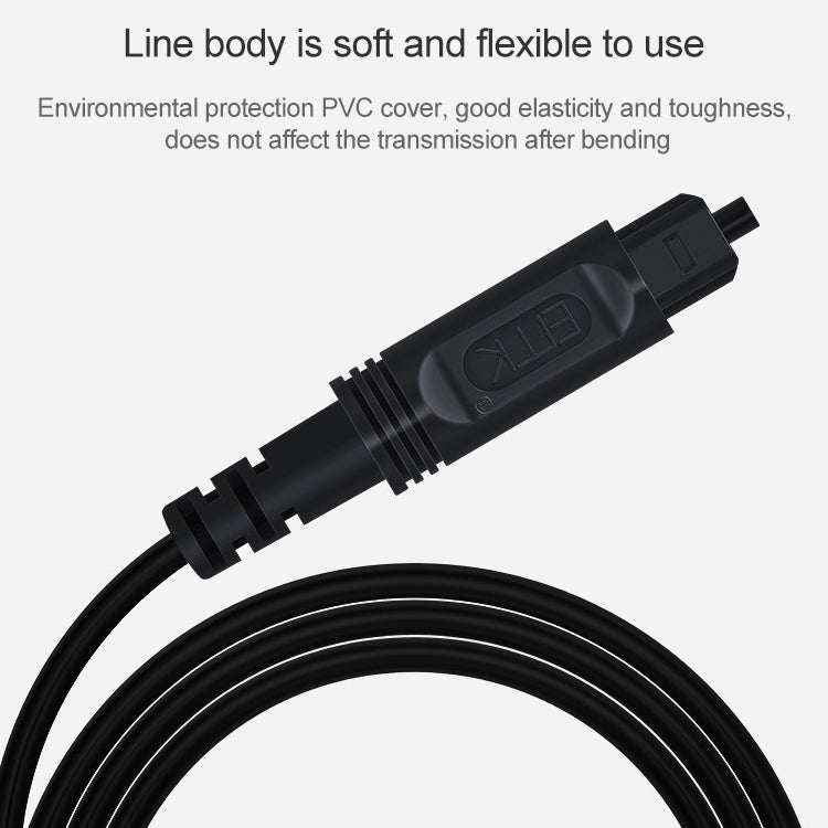 Cavo di collegamento in fibra ottica per altoparlante audio digitale EMK da porta quadrata a porta quadrata, 1m, 1.5m, 2m, 3m, 5m, 8m, 10m, 15m, 20m, 25m, 30m